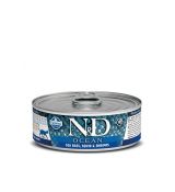 Farmina N&D cat OCEAN Sea Bass & Squid Shrimps konzerva 80 g