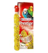 Pamlsok VL Prestige Sticks Budgies Eggs & Oyster Shells 2 ks- 2 tyčinky s vajcom a drvenými lastúrami pre andulky 60 g